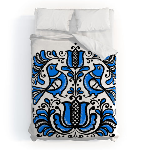 Chobopop Korond Folk Art Duvet Cover
