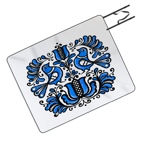 Chobopop Korond Folk Art Picnic Blanket