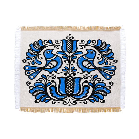 Chobopop Korond Folk Art Throw Blanket