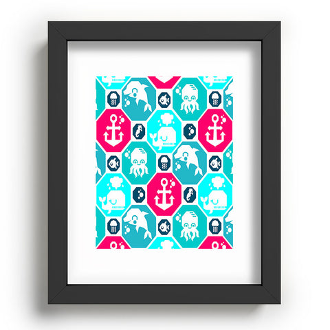 Chobopop Marine Pattern Recessed Framing Rectangle