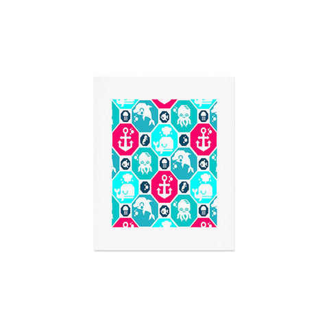 Chobopop Marine Pattern Art Print