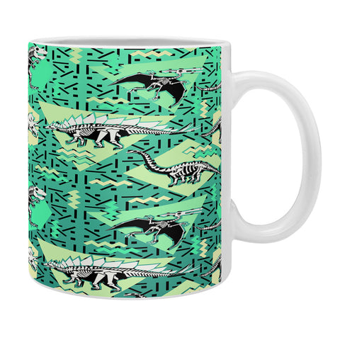 Chobopop Nineties Dinosaur Skeleton Pattern Coffee Mug
