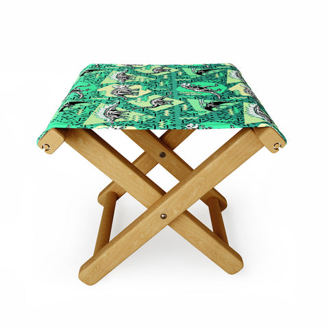 Chobopop Nineties Dinosaur Skeleton Pattern Folding Stool
