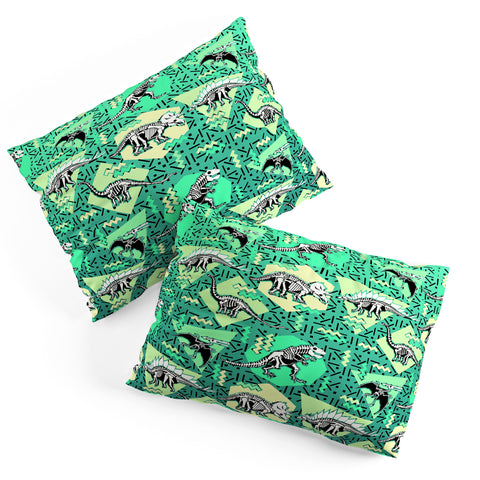 Chobopop Nineties Dinosaur Skeleton Pattern Pillow Shams