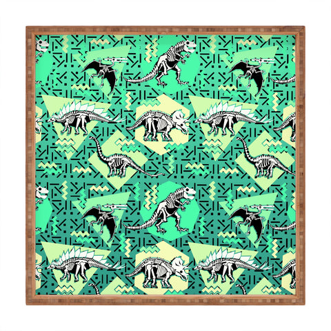 Chobopop Nineties Dinosaur Skeleton Pattern Square Tray