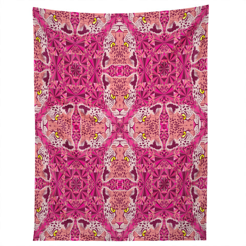 Chobopop Pink Panther Pattern Tapestry