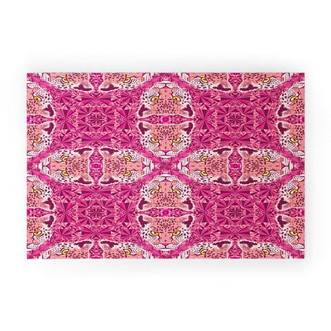 Chobopop Pink Panther Pattern Welcome Mat