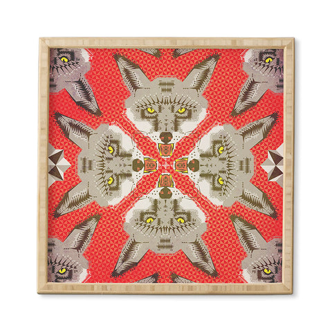 Chobopop Silver Fox Pattern Framed Wall Art