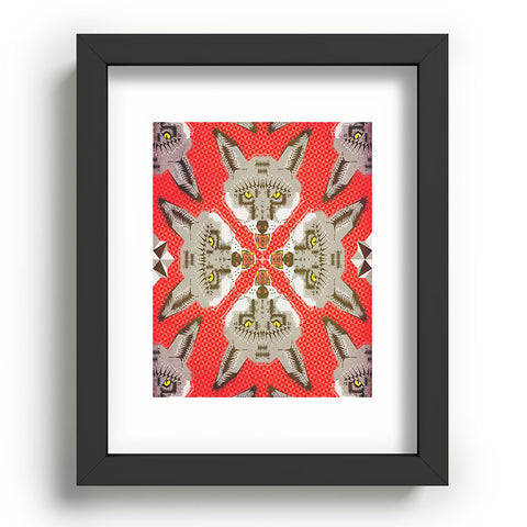 Chobopop Silver Fox Pattern Recessed Framing Rectangle