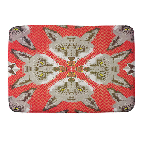 Chobopop Silver Fox Pattern Memory Foam Bath Mat