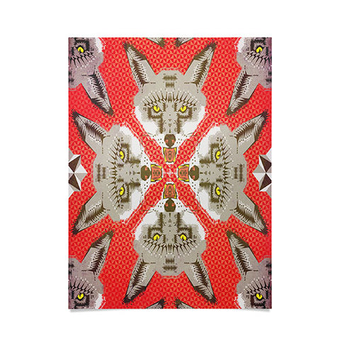 Chobopop Silver Fox Pattern Poster