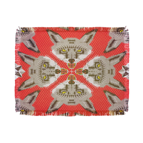 Chobopop Silver Fox Pattern Throw Blanket
