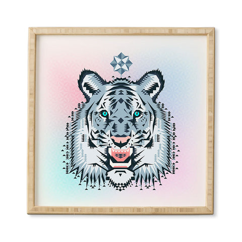 Chobopop Snow Tiger Framed Wall Art