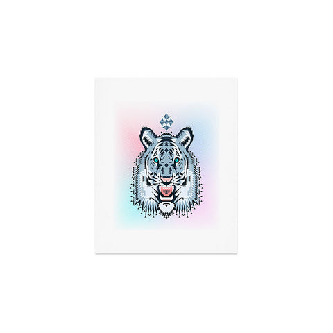 Chobopop Snow Tiger Art Print