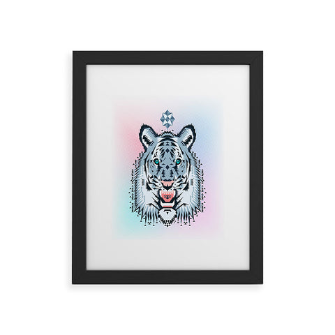 Chobopop Snow Tiger Framed Art Print