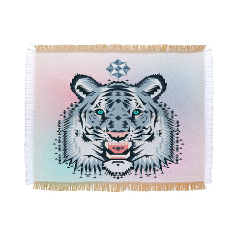 Chobopop Snow Tiger Throw Blanket