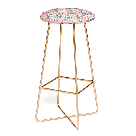 Chobopop Sphynx Cat Blue Pattern Bar Stool