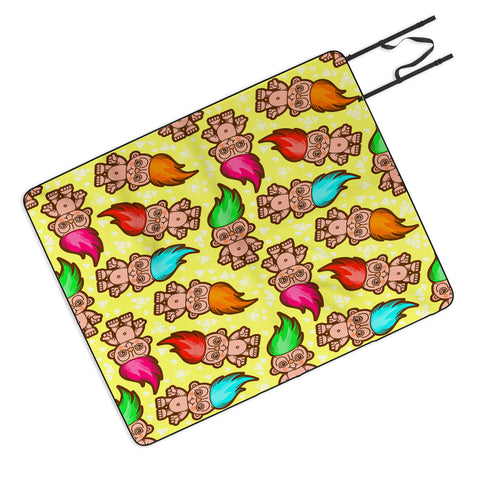 Chobopop Troll Pattern Picnic Blanket