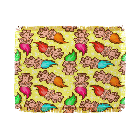 Chobopop Troll Pattern Throw Blanket