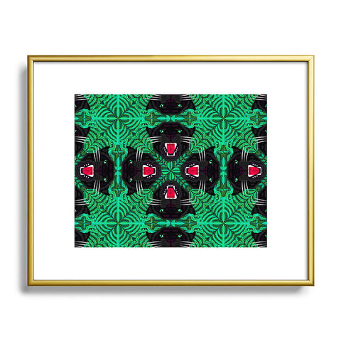 Chobopop Tropical Gothic Pattern Metal Framed Art Print