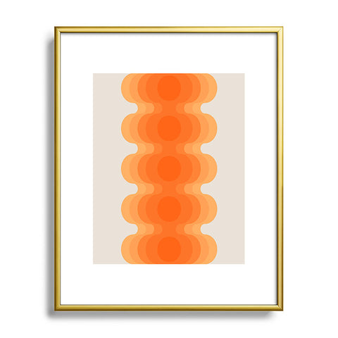 Circa78Designs Echoes Creamsicle Metal Framed Art Print