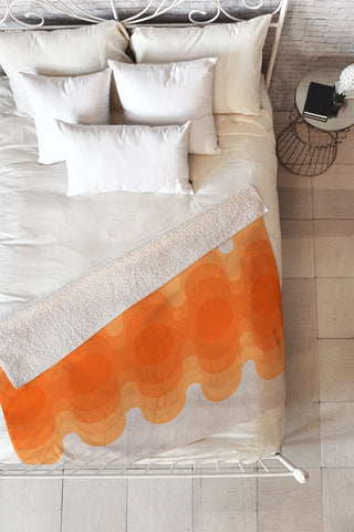 Circa78Designs Echoes Creamsicle Fleece Throw Blanket