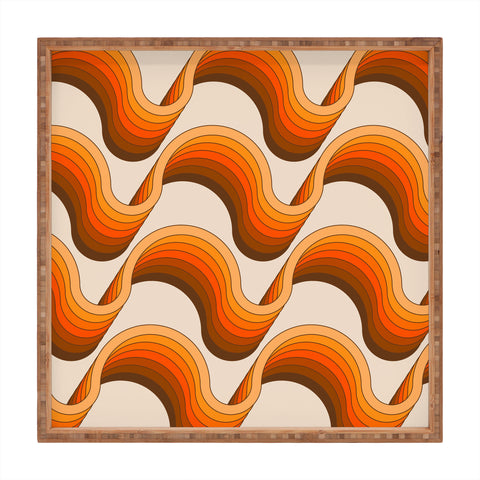 Circa78Designs Golden Ribbons Square Tray