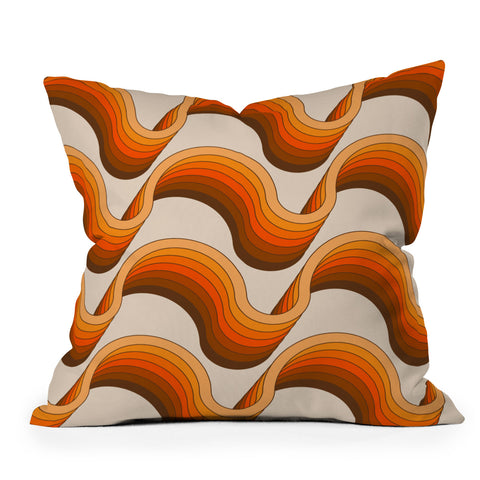 Circa78Designs Golden Ribbons Throw Pillow