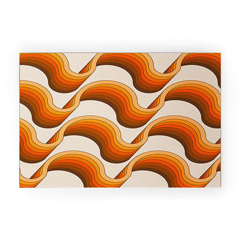 Circa78Designs Golden Ribbons Welcome Mat