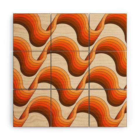 Circa78Designs Golden Ribbons Wood Wall Mural