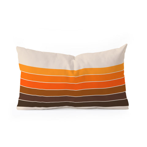 Circa78Designs Golden Spring Stripes Oblong Throw Pillow