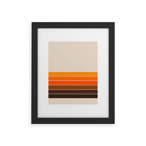 Circa78Designs Golden Spring Stripes Framed Art Print