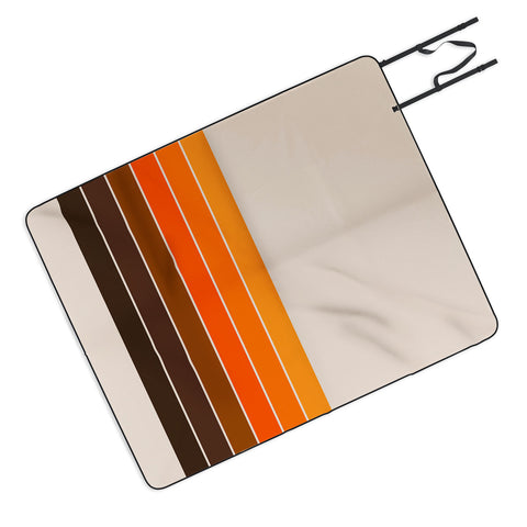 Circa78Designs Golden Spring Stripes Picnic Blanket