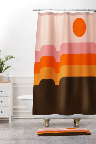 Circa78Designs Honey Hills Shower Curtain And Mat