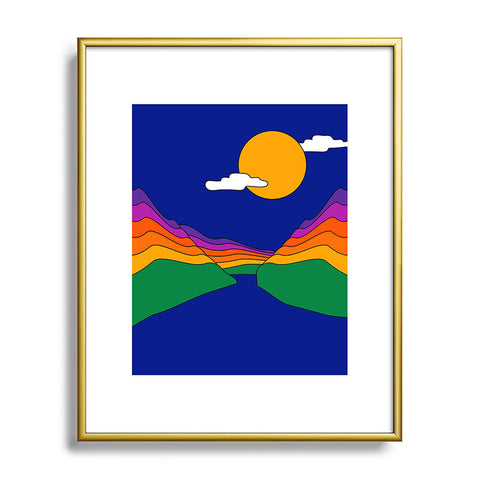 Circa78Designs Rainbow Ravine Metal Framed Art Print
