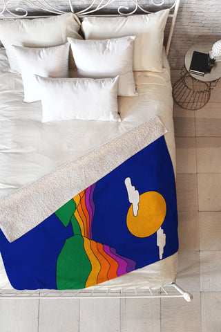Circa78Designs Rainbow Ravine Fleece Throw Blanket