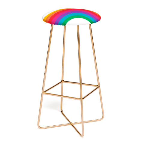 Circa78Designs Retro Bright Rainbow Left Side Bar Stool