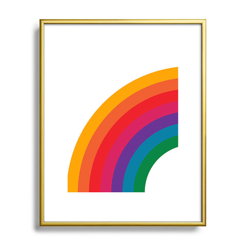 Circa78Designs Retro Bright Rainbow Left Side Metal Framed Art Print