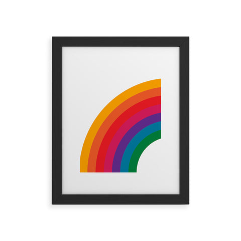 Circa78Designs Retro Bright Rainbow Left Side Framed Art Print