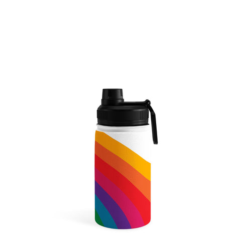 Circa78Designs Retro Bright Rainbow Right Side Water Bottle