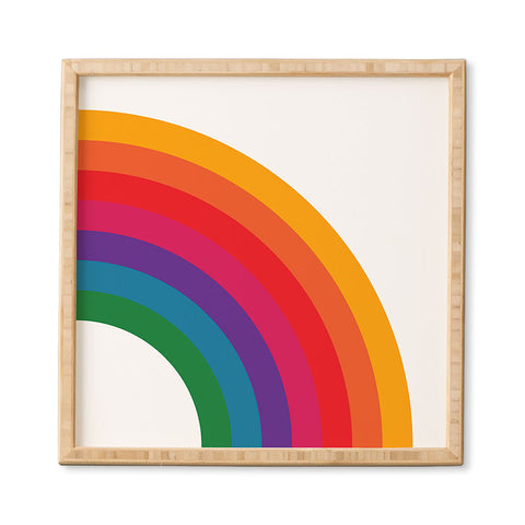 Circa78Designs Retro Bright Rainbow Right Side Framed Wall Art