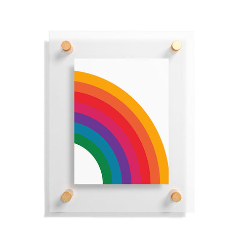 Circa78Designs Retro Bright Rainbow Right Side Floating Acrylic Print