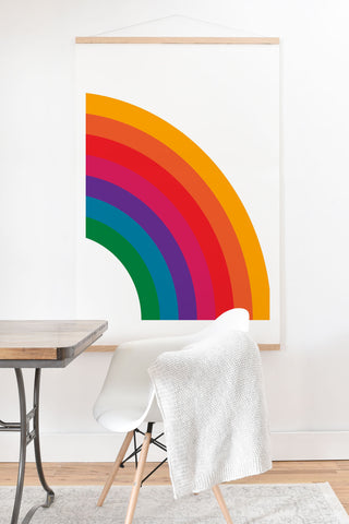 Circa78Designs Retro Bright Rainbow Right Side Art Print And Hanger