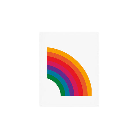 Circa78Designs Retro Bright Rainbow Right Side Art Print