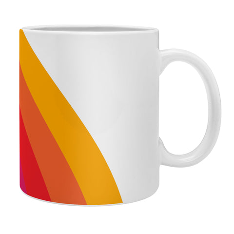 Circa78Designs Retro Bright Rainbow Right Side Coffee Mug