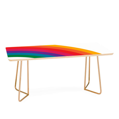Circa78Designs Retro Bright Rainbow Right Side Coffee Table