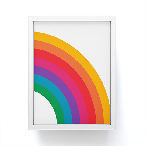 Circa78Designs Retro Bright Rainbow Right Side Framed Mini Art Print