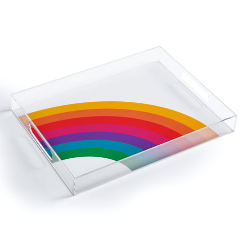 Circa78Designs Retro Bright Rainbow Right Side Acrylic Tray
