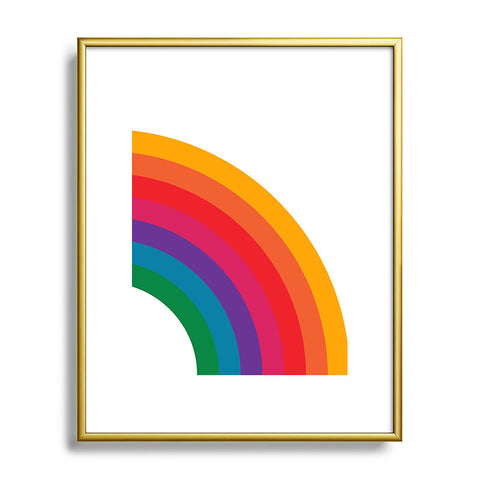 Circa78Designs Retro Bright Rainbow Right Side Metal Framed Art Print
