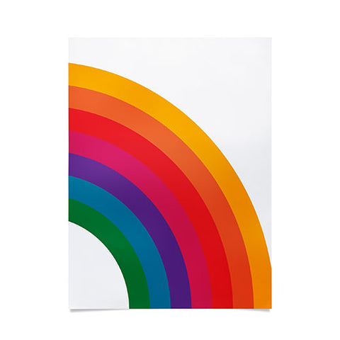 Circa78Designs Retro Bright Rainbow Right Side Poster